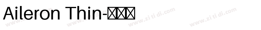 Aileron Thin字体转换